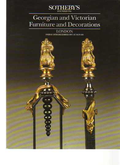 Sothebys 1987 Georgian & Victorian Furniture & Decorations