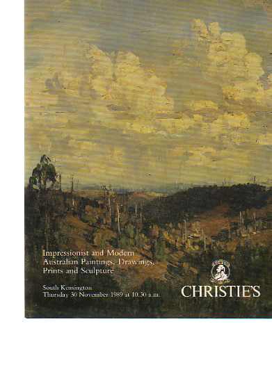 Christies 1989 Impressionist & Modern Australian Paintings - Click Image to Close