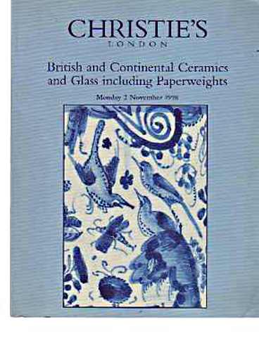 Christies 1998 British, Continental Ceramics, Glass, paperweight
