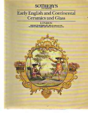 Sothebys 1988 Early English & Continental Ceramics, Glass