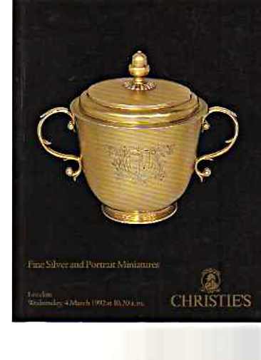 Christies 1992 Fine Silver & Portrait Miniatures