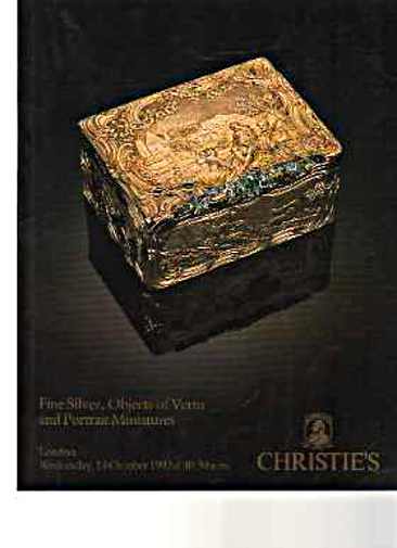 Christies 1992 Fine Silver, Objects of Vertu Portrait Miniatures