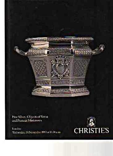 Christies 1993 Fine Silver, Objects Vertu, Portrait Miniatures