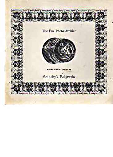 Sothebys November 1976 The Fox Photo Archive (Digital only)