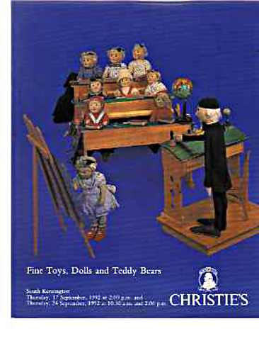 Christies 1992 Fine Toys, Dolls & Teddy Bears - Click Image to Close