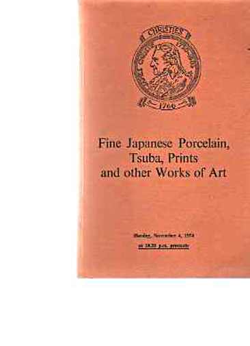 Christies 1974 Fine Japanese Porcelain Tsuba & Works of Art