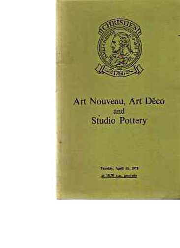 Christies 1978 Art Nouveau, Art deco & Studio Pottery - Click Image to Close
