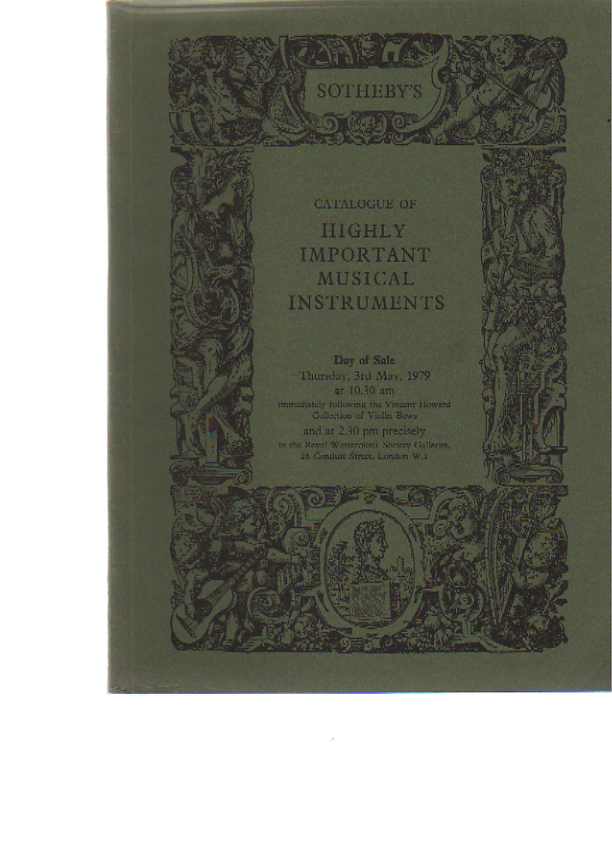 Sothebys May 1979 Highly Important Musical Instruments (Digital only)