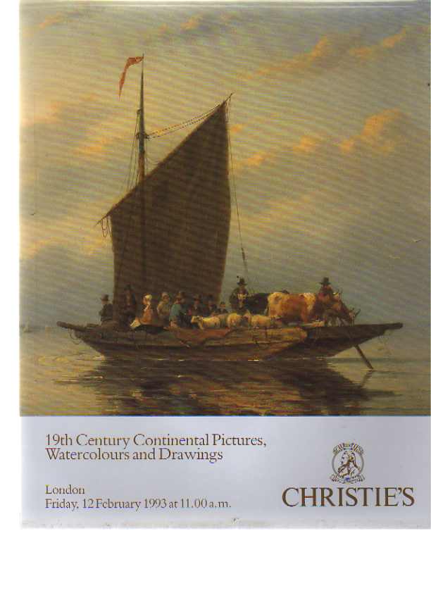 Christies 1993 19th Century Continental Pictures, Watercolours