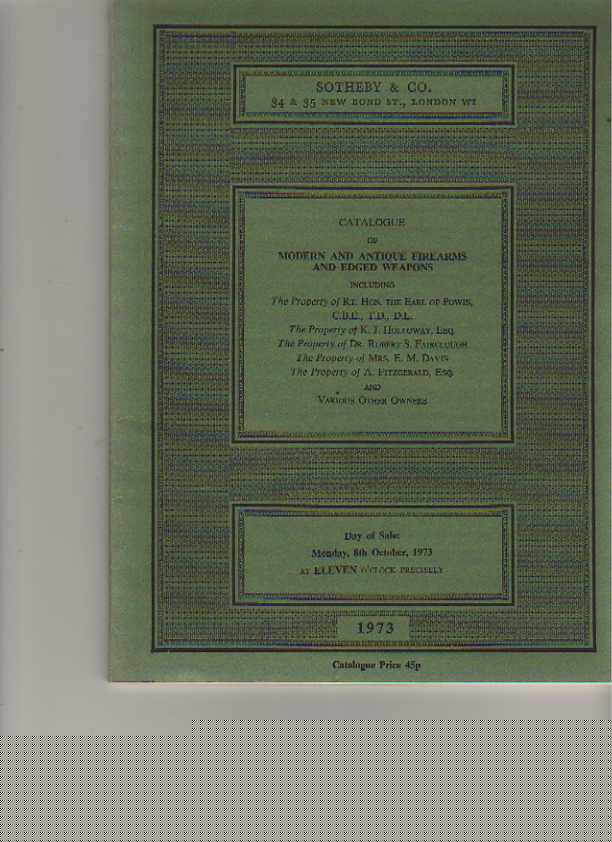Sothebys 1973 Modern & Antique Firearms & Edged Weapons