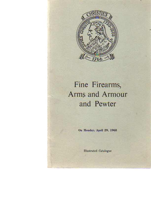 Christies 1968 Fine Firearms, Arms, Armour & Pewter - Click Image to Close