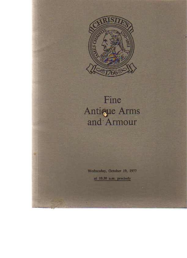 Christies October 1977 Fine Antique Arms and Armour