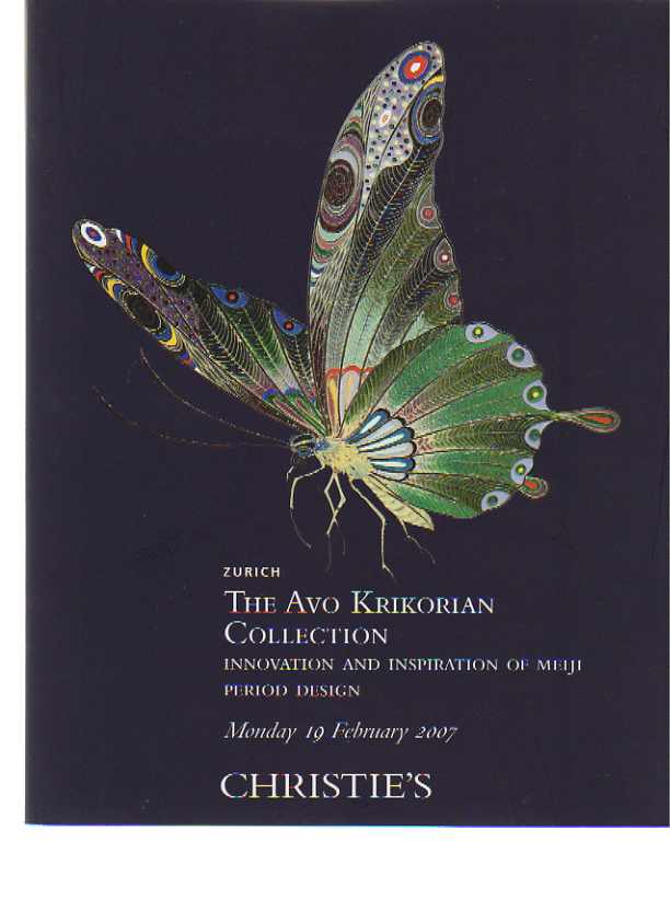 Christies 2007 Krikorian Collection Innovation & Inspiration Meiji Period Design