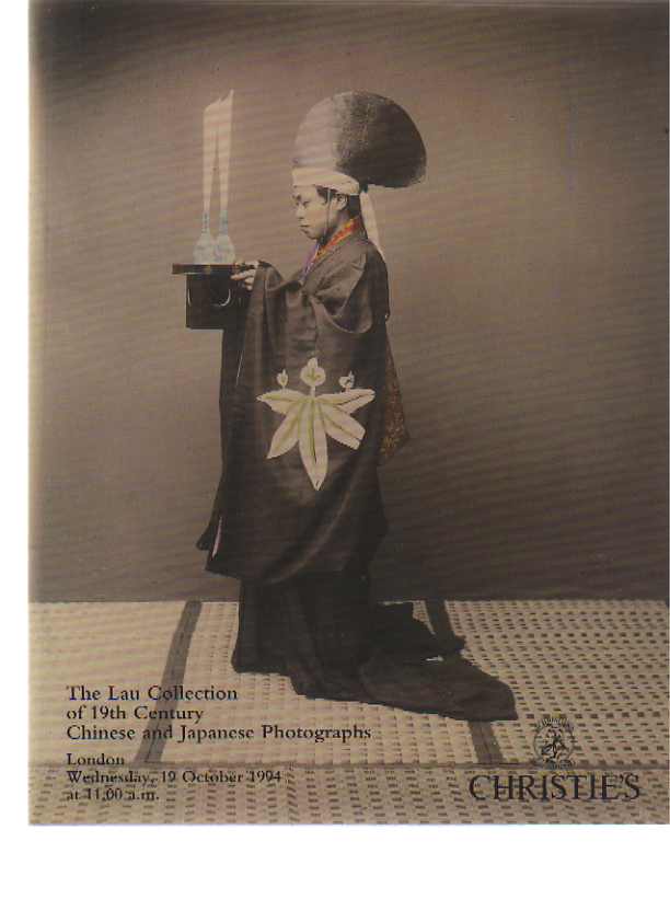 Christies 1994 Lau Collection 19th Chinese Japanese Photographs
