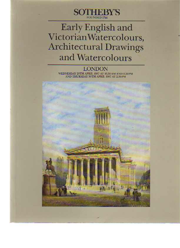 Sothebys 1987 Victorian & Architectural Drawings