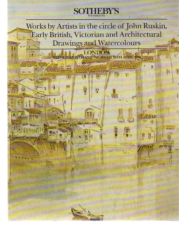 Sothebys 1990 Paintings from the circle of Ruskin, etc