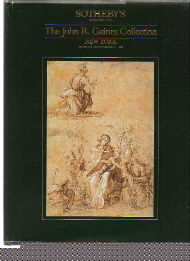 Sothebys 1986 Gaines Collection of Old Master Drawings