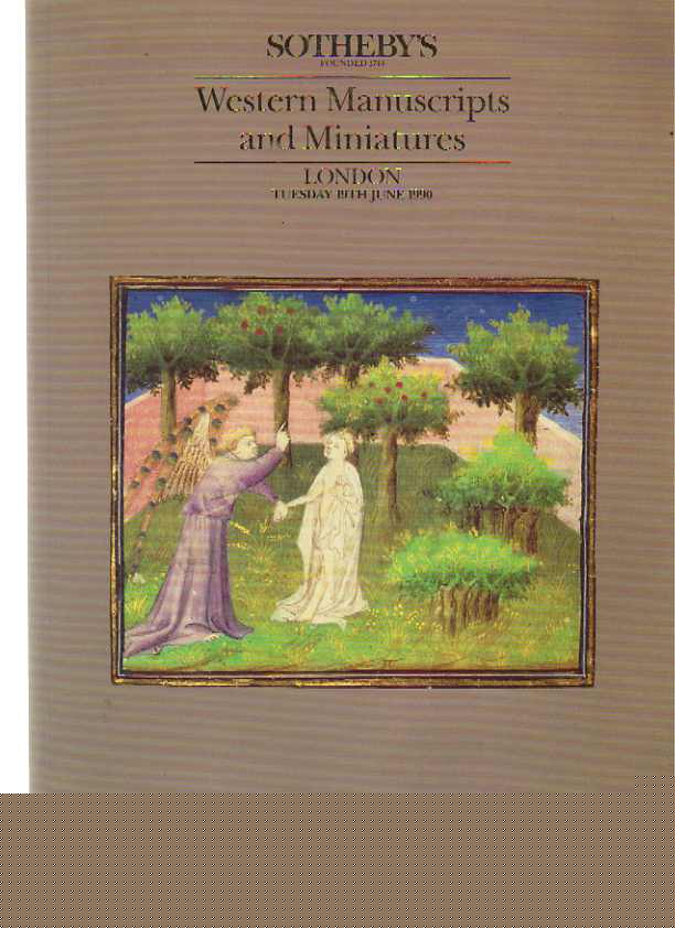 Sothebys June 1990 Western Manuscripts & Miniatures