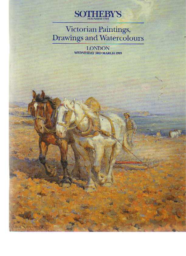 Sothebys 1993 Victorian Paintings, Drawings & Watercolours