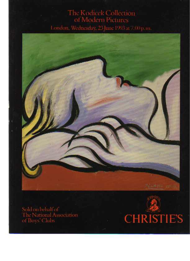 Christies 1993 The Kodicek Collection of Modern Pictures