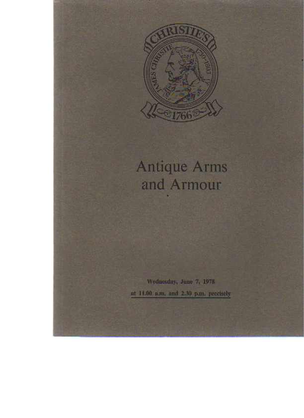 Christies June 1978 Antique Arms and Armour (Digital only)