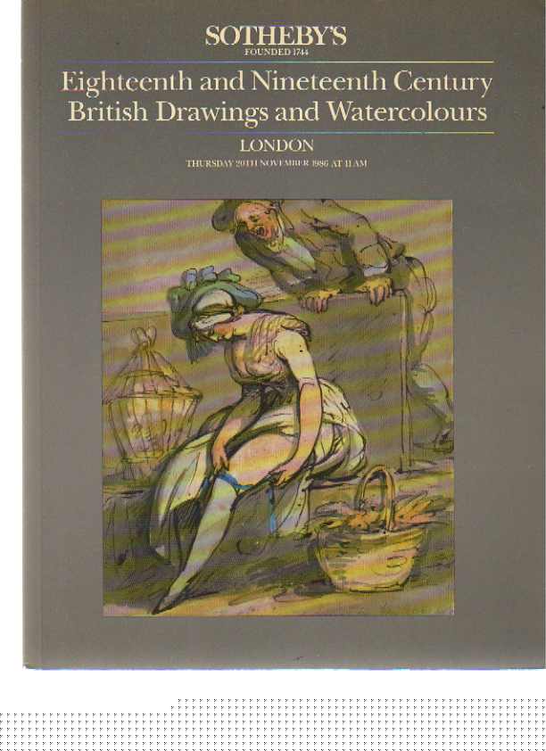 Sothebys 1986 18th & 19th Century British Watercolours