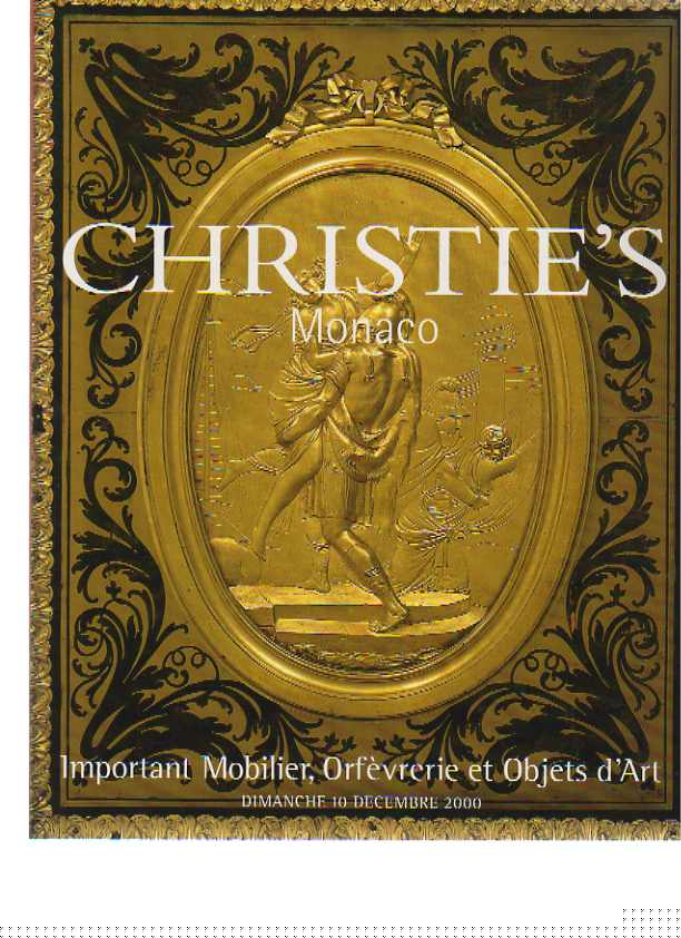 Christies December 2000 Important French Furniture, WOA (Digital Only)