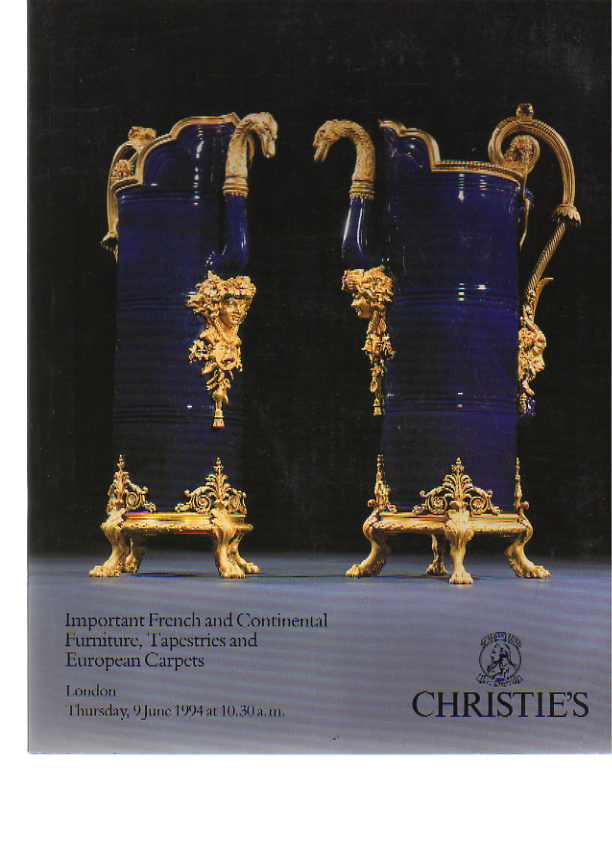 Christies 1994 Important French & Continental Furniture - Click Image to Close