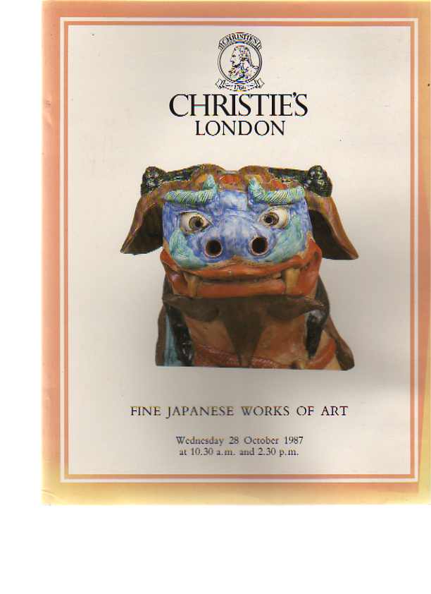 Christies October 1987 Fine Japanese Works of Art (Digital only)