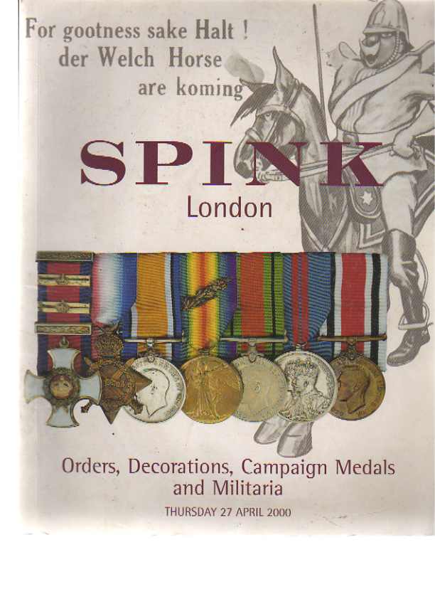 Spink April 2000 Orders Decorations Campaign Medals Militaria (Digital Only)