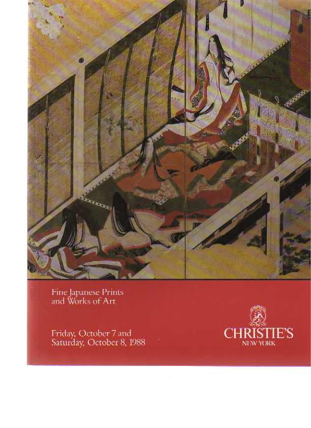 Christies 1988 Fine Japanese Prints & Works of Art - Click Image to Close