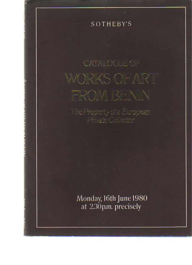 Sothebys 1980 Works of Art from Benin