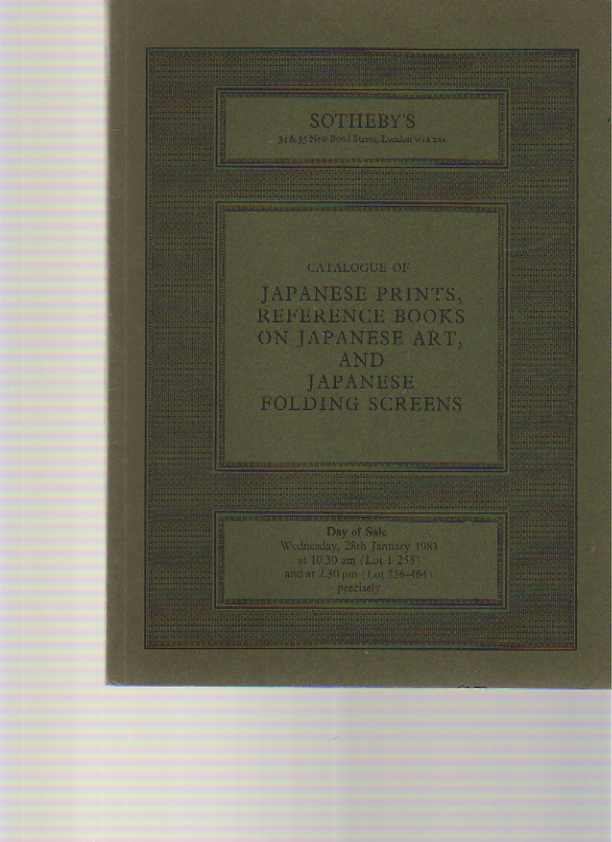 Sothebys January 1981 Japanese Prints, Paintings, Screens (Digital only)