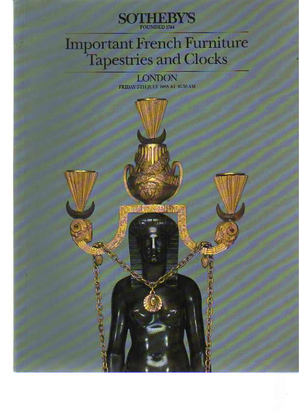 Sothebys 1985 Important French Furniture & Clocks