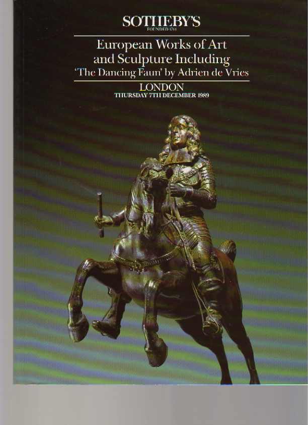 Sothebys 1989 European Works of Art and Sculpture