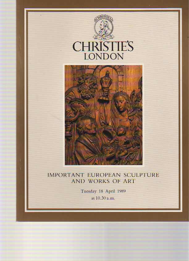 Christies 1989 Important European Sculpture & Works of Art