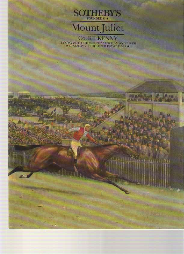 Sothebys 1987 Mount Juliet, (Sporting paintings, etc)