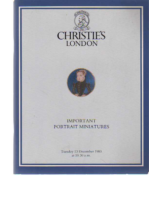 Christies December 1983 Important Portrait Miniatures