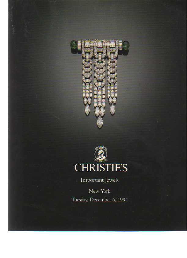 Christies 1994 Important Jewels (Digital only) Christies 1994 Important Jewels (Digital only)