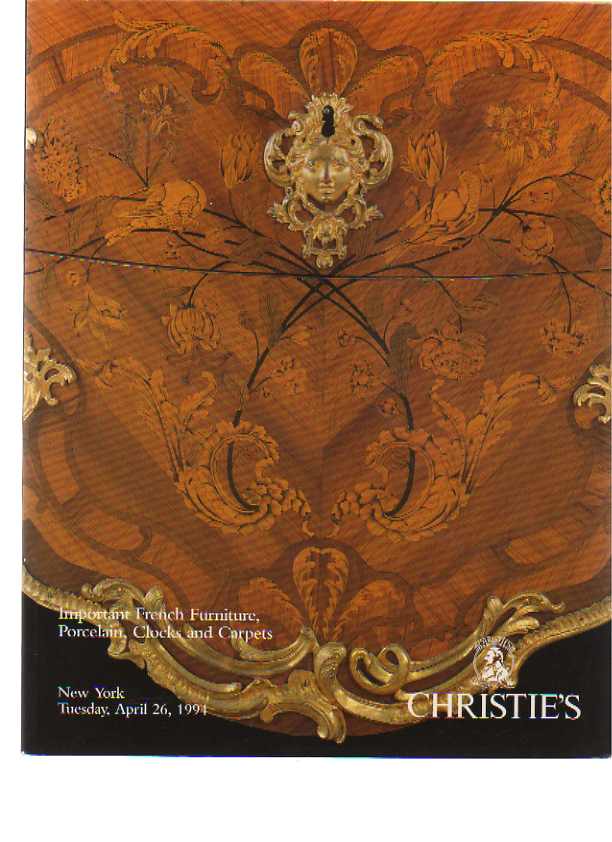 Christies 1994 Important French Furniture, Porcelain & Carpets