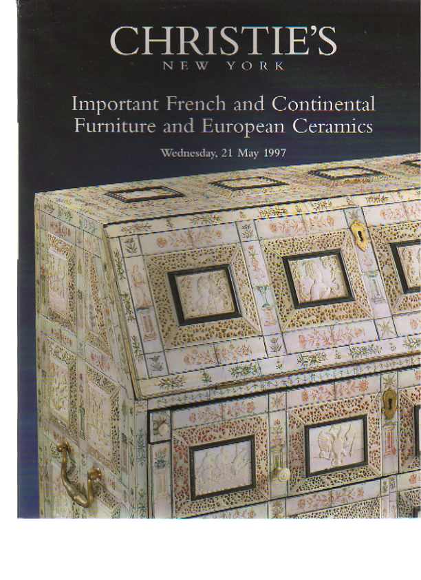 Christies 1997 French & Continental Furniture, European Ceramics