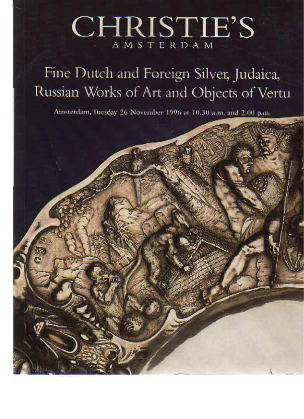 Christies 1996 Russian Works of Art, Dutch Silver, Judaica etc