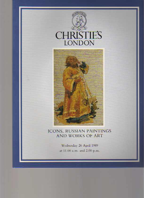 Christies 1989 Icons, Russian Paintings and Works of Art