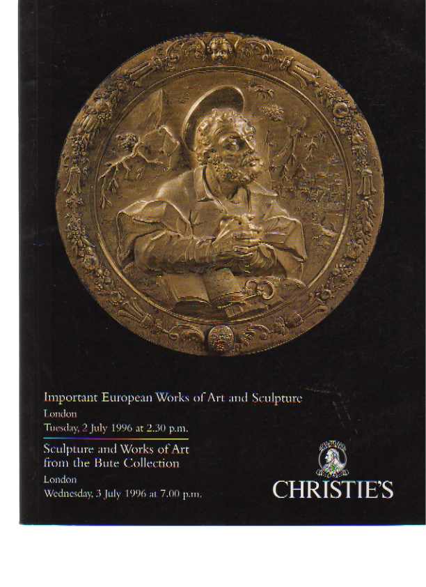 Christies 1996 Bute Collection European Works of Art, Sculpture