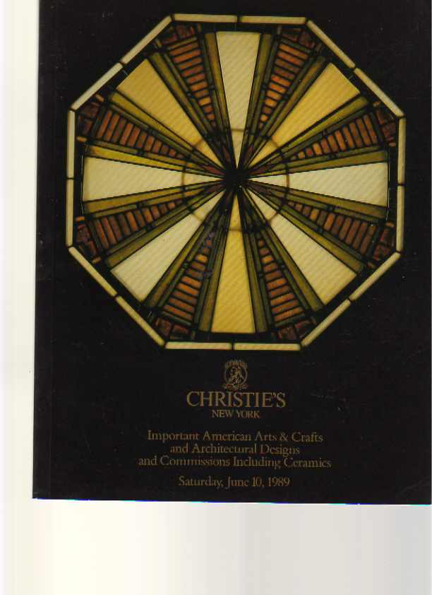 Christies 1989 Important American Design Arts & Crafts, Ceramics - Click Image to Close