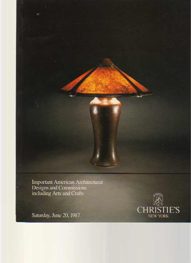 Christies 1987 Important American Designs, Arts & Crafts - Click Image to Close