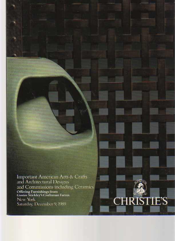 Christies 1989 American Arts & Crafts, Stickley Furniture - Click Image to Close