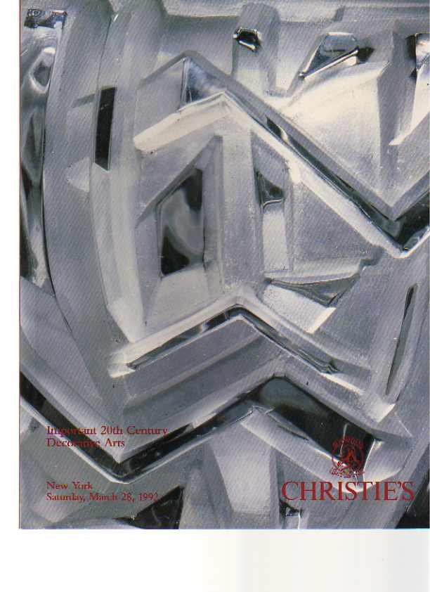 Christies 1992 Important 20th C Decorative Arts