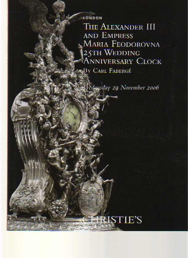 Christies 2006 Imperial Faberge Wedding Clock