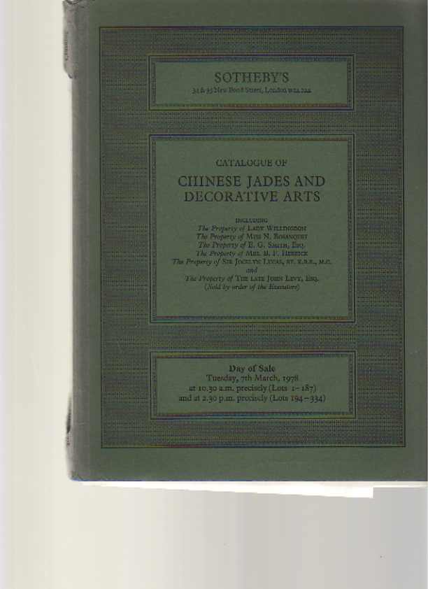 Sothebys 1978 Chinese Jades & Decorative Arts